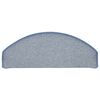 vidaXL Tappetini per scale 30 pz 65x24x4 cm Grigio chiaro e blu Semicircolari Grandi