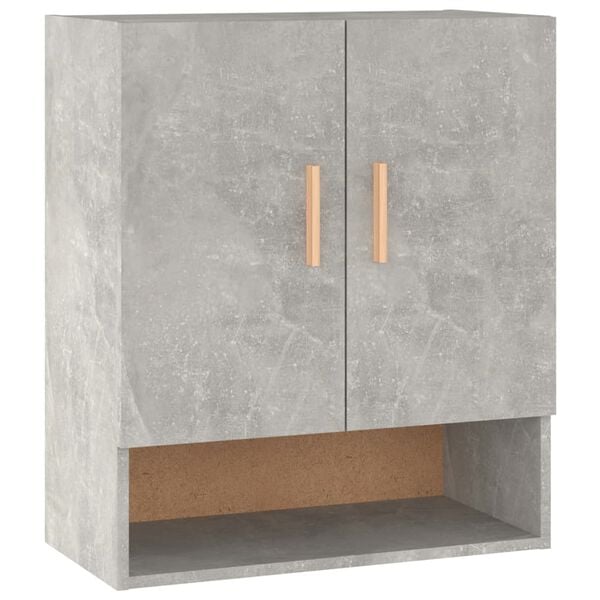 vidaXL Armadietto a Muro Grigio Cemento 60x31x70 cm Legno Multistrato