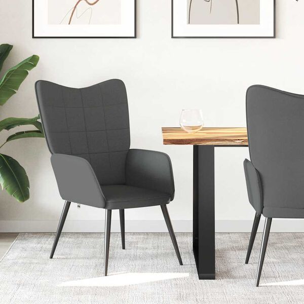 vidaXL Sedia Relax Grigio Scuro in Tessuto