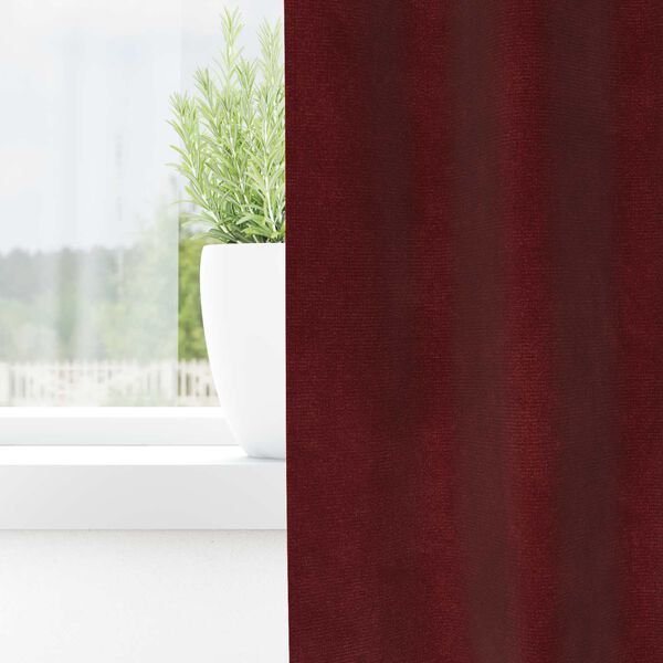 vidaXL Tende oscuranti 2 pcs Rosso Vino 140 x 225 cm Velluto