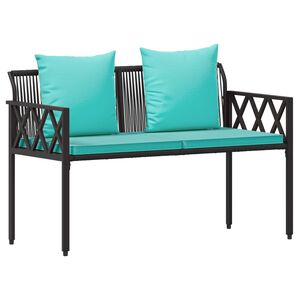 vidaXL Panchine da esterno 2 -Seater 116 x 56 x 75 cm polyrattan