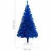vidaXL Albero di Natale Preilluminato con Palline Blu 120 cm PVC