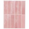 vidaXL Piastrella Rettangolare 20 pz Rosa 29 x 23 x 0,08 cm