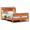 vidaXL Letto Libreria senza Materasso Marrone Cera 120x200 cm in Pino