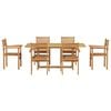 vidaXL Set da Pranzo per Giardino 7 pcs Marrone Legno di teak solido