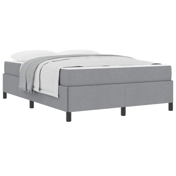 vidaXL Letto a molle Grigio chiaro 140 x 200 cm Tessuto