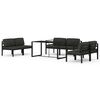 vidaXL Set Divani da Giardino 7 pz con Cuscini in Alluminio Antracite