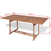 vidaXL Set da Pranzo da Giardino 7 pz in Legno Massello di Teak