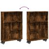 vidaXL Carrello Stretto Rovere Fumo 48x13x68 cm in Truciolato
