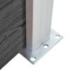 vidaXL Set Pannelli di Recinzione in WPC 699x146 cm Nero