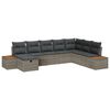 vidaXL Set Divano da Giardino 9 pz Grigio polyrattan