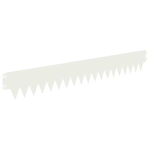 vidaXL Bordura per Prato 10 pz 103 x 15 cm Acciaio Bianco