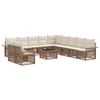 vidaXL Set Divano da Giardino 12 pcs Beige polyrattan