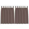 vidaXL Tende Blackout con Anelli 2 pz Marrone Scuro 140 x 140 cm
