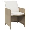 vidaXL Set da Pranzo da Giardino 9 pz con Cuscini in Polyrattan Beige