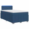 vidaXL Letto box spring con materasso Blu 120 x 190 cm Tessuto