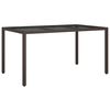 vidaXL Tavolo da Giardino Marrone 150 x 90 x 75 cm polyrattan
