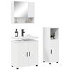 vidaXL Set di mobili per il bagno Montaggio a parete 3 pcs Bianco