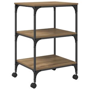 vidaXL Supporto per Stampante Rovere Artigianale 50 x 41 x 75 cm