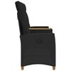 vidaXL Panchina reclinabile con tavolo Nero 126 x 65 x 112 cm