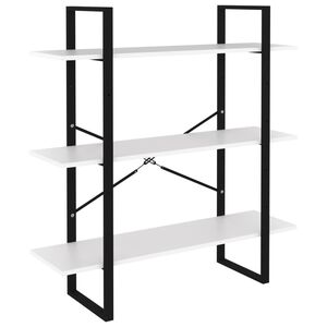 vidaXL Libreria Bianca 100x30x105 cm in Legno Multistrato