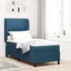 vidaXL Letto a molle con materasso Blu Scuro 200 x 80 cm Poliestere