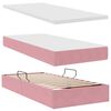 vidaXL Letto con contenitore e LED con led Rosa 100 x 200 cm Velluto
