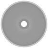 vidaXL Lavandino Lusso Rotondo Grigio Chiaro Opaco 32,5x14 cm Ceramica