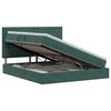 vidaXL Letto con contenitore e materasso Verde Scuro 140 x 200 cm