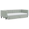vidaXL Divano Letto Estraibile Cassetti Grigio Chiaro 90x200cm Velluto