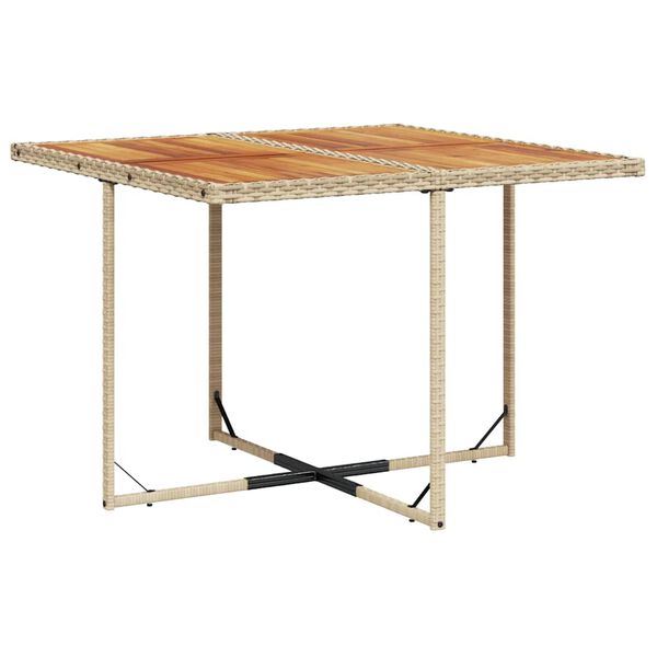 vidaXL Set da Pranzo da Giardino 9 pz con Cuscini Beige in Polyrattan