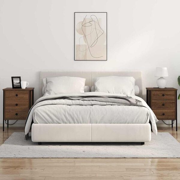 vidaXL Armadio da Notte con cassetto Rovere Marrone 42 x 41 x 61 cm