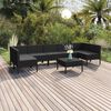 vidaXL Set Divani da Giardino 8 pz con Cuscini in Polyrattan Nero