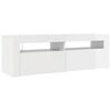 vidaXL Mobile Porta TV con Luci LED Bianco Lucido 120x35x40 cm