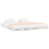 vidaXL Letto a Pallet Bianco 135x190 cm Double Legno Massello di Pino