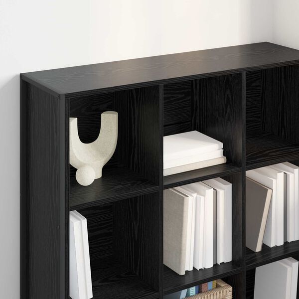 vidaXL Armadio per Libri Rovere Nero 99.5 x 30 x 108.5 cm