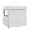 vidaXL Gazebo Pieghevole Professionale 4 Pareti 2x2m Acciaio Bianco