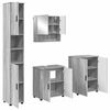 vidaXL Set di mobili per il bagno con porta 4 pcs Grigio Sonoma