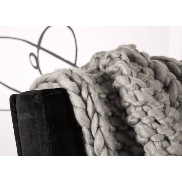 Venture Home Coperta Kate 170x130 cm Poliestere Grigio Chiaro