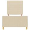 vidaXL Struttura del letto con testiera Crema 100 x 200 cm Tessuto