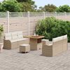 vidaXL Set Divano da Giardino con cuscino 9 pcs Beige e Crema