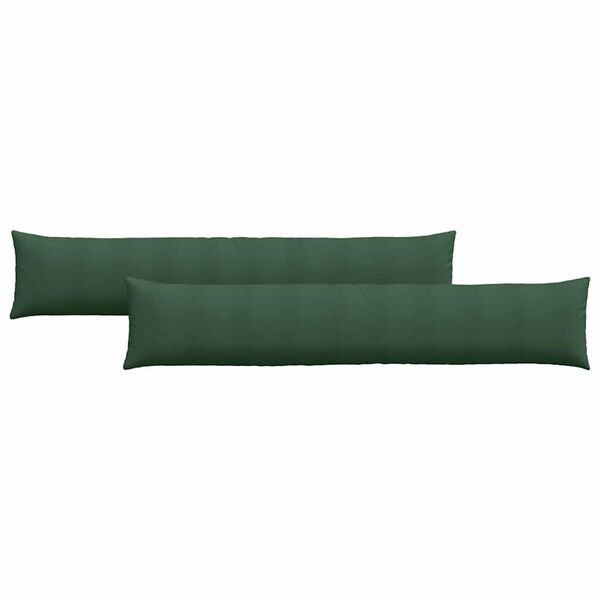 vidaXL Cuscini da Divano 2 pcs Verde Scuro 200 x 40 cm