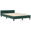 vidaXL Letto a molle con testiera Verde Scuro 120 x 190 cm Velluto