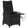 vidaXL Sedie da giardino reclinabili Nero 56 x 60 x 112 cm