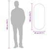 vidaXL Specchio da Parete Nero 100x45 cm Ovale