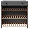vidaXL Scarpiera con Rivestimento Grigia 79x40x80 cm in Tessuto