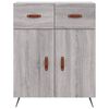 vidaXL Credenza Grigio Sonoma 69,5x34x180 cm in Legno Multistrato