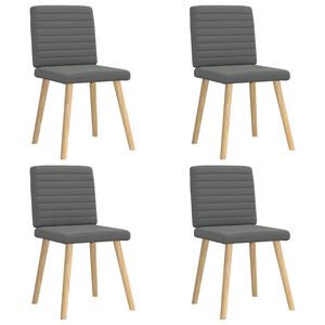 vidaXL Sedie da Pranzo 4 pz Grigio Scuro in Tessuto