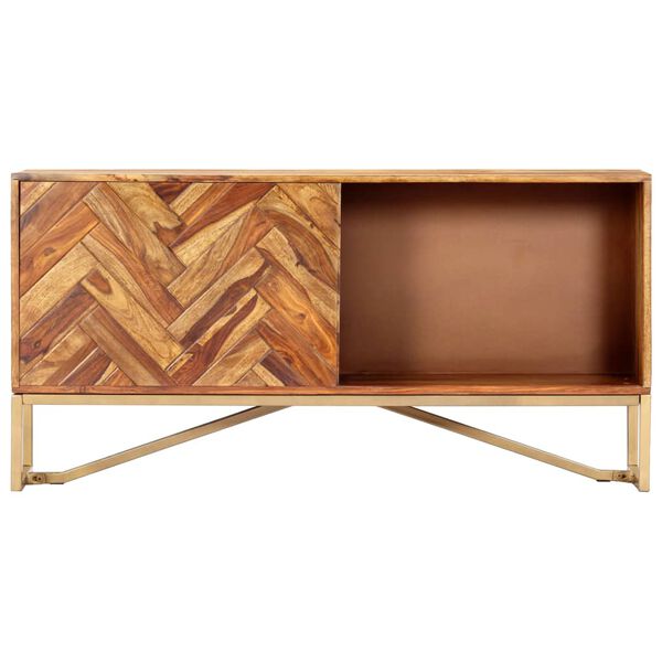 vidaXL Credenza 118x30x60 cm in Legno Massello di Acacia