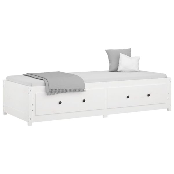 vidaXL Dormeuse senza Materasso Bianca 80x200 cm Legno Massello Pino